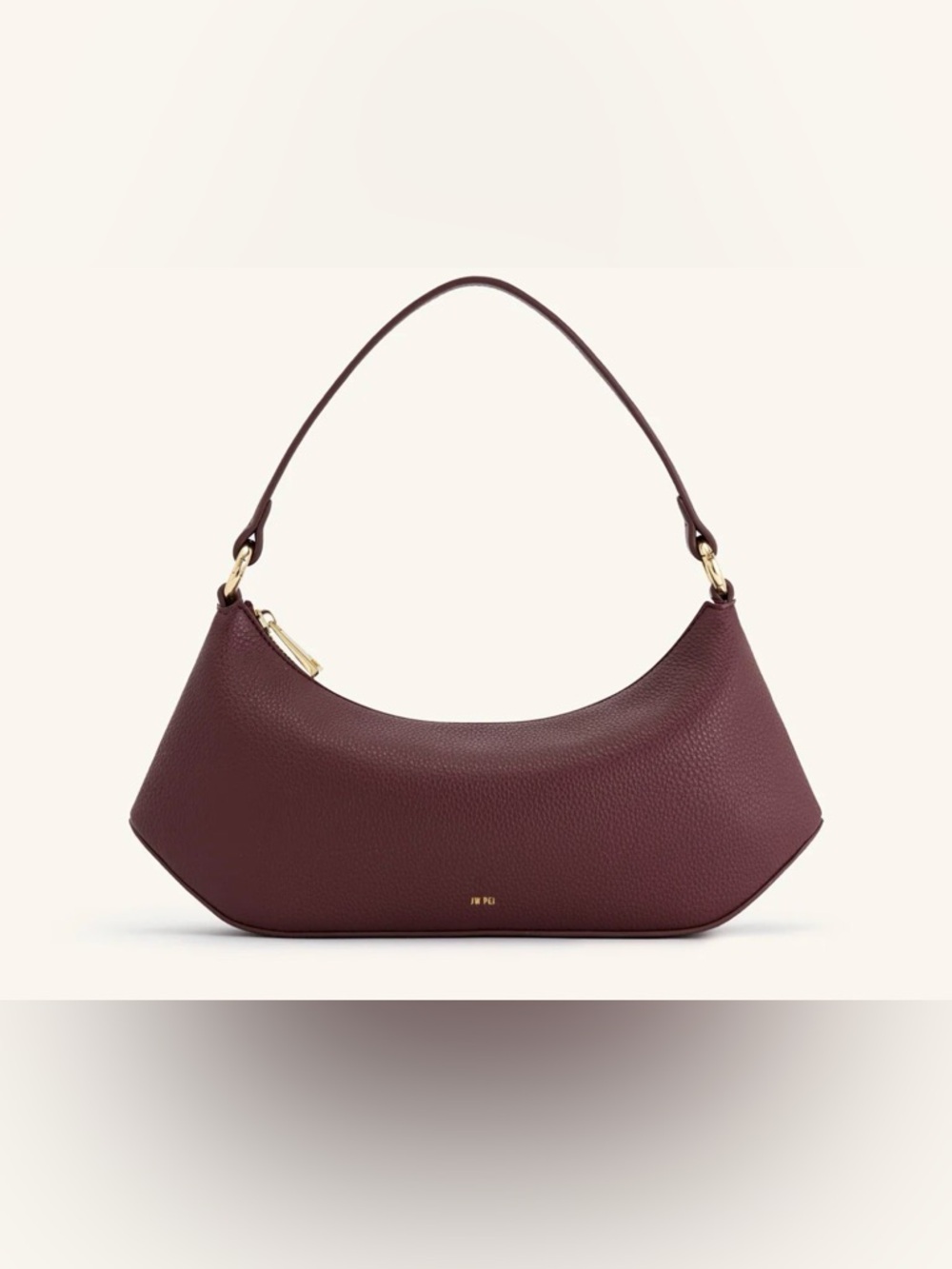 JW PEI Lily Shoulder Bag - Deep Claret with subtle Gold Hardware.